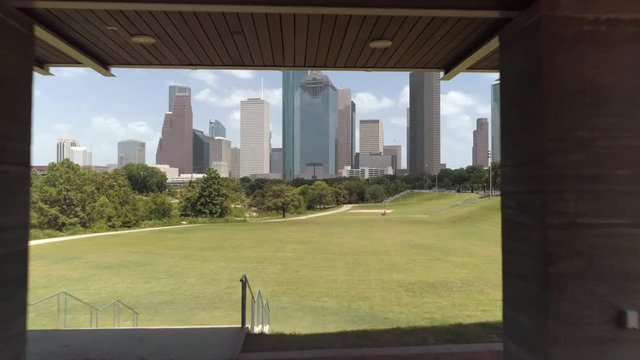 This video is about a pan up aerial of downtown Houston, Texas. This video was filmed in 4k for best image quality.