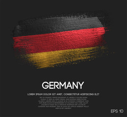 Germany Flag Made of Glitter Sparkle Brush Paint Vector - 215460210