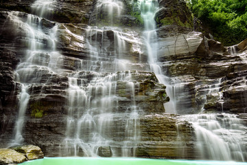 Fototapeta na wymiar Beautiful Cigangsa waterfall scenery
