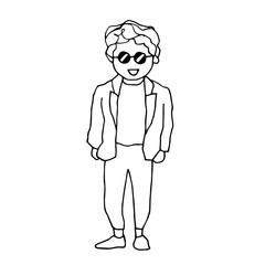 man person activities vector doodle hand drawing sketch illustration design