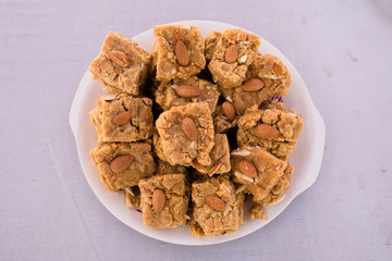 Besan Barfi is a traditional indian sweet