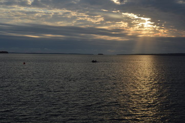 atardecer rio 