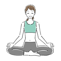 ヨガをする女性