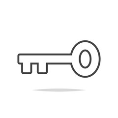 Key line icon vector isolated
