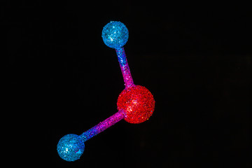 Chemistry module atom of molecule water scientific element. a water module made from two hydrogen...