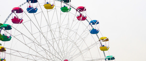 banner for website, Ferris wheel on white