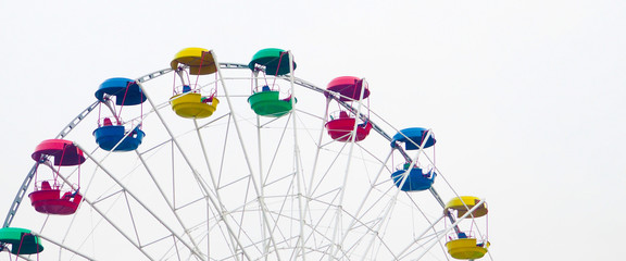 banner for website, Ferris wheel on white