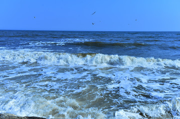 The waves of the sea