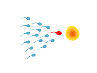 sperm semen icon vector 