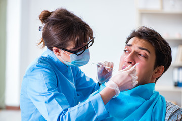 Patient afraid of dentist during doctor visit