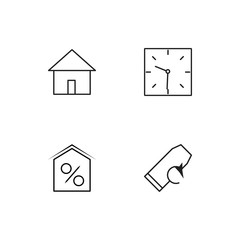 Business linear icons set. Simple outline vector icons