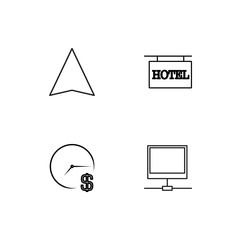 Business linear icons set. Simple outline vector icons