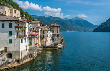 Fototapeta na wymiar Scenic sight in Brienno, on the Como Lake, Lombardy, Italy.