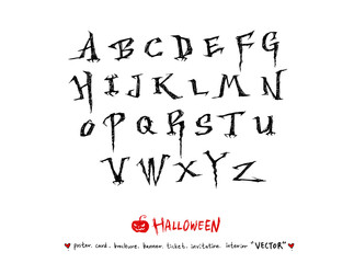 할로윈 포스터 / 손으로 그린 할로윈 그림