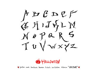 할로윈 포스터 / 손으로 그린 할로윈 그림