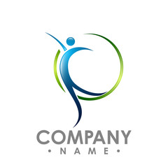 Abstract people icons and symbols collection vector logo design