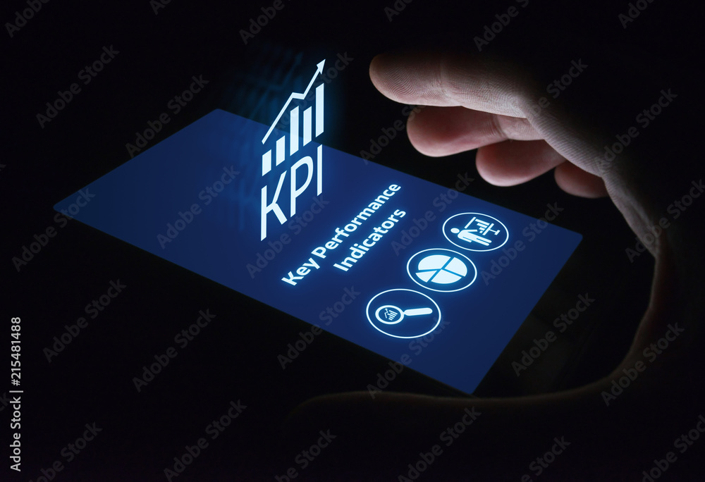 Poster kpi key performance indicator business internet technology concept