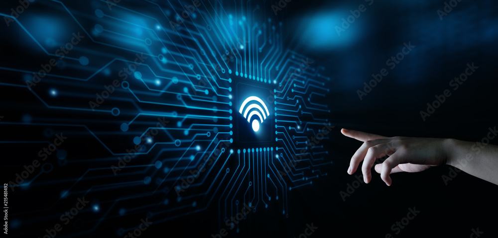 Poster wi fi wireless concept. free wifi network signal technology internet concept