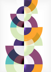 Fototapeta premium Minimal circle abstract background design, multicolored template for business or technology presentation or web brochure cover layout, wallpaper