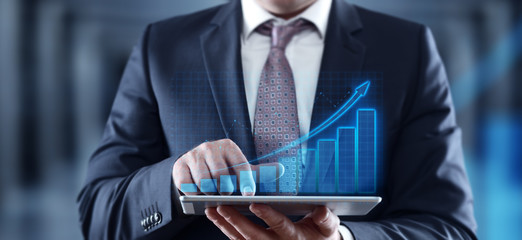 Financial Graph. Stock Market chart. Forex Investment Business Internet Technology concept