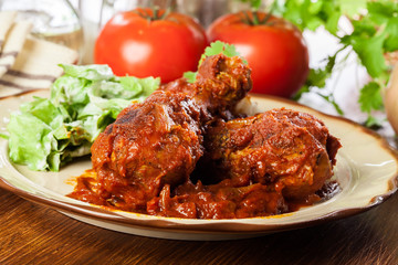Chicken drumstick curry with rice