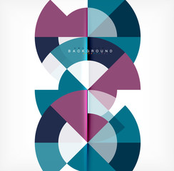 Obraz premium Minimal circle abstract background design, multicolored template for business or technology presentation or web brochure cover layout, wallpaper
