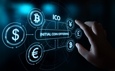 ICO Initial Coin Offering Business Internet Technology Concept