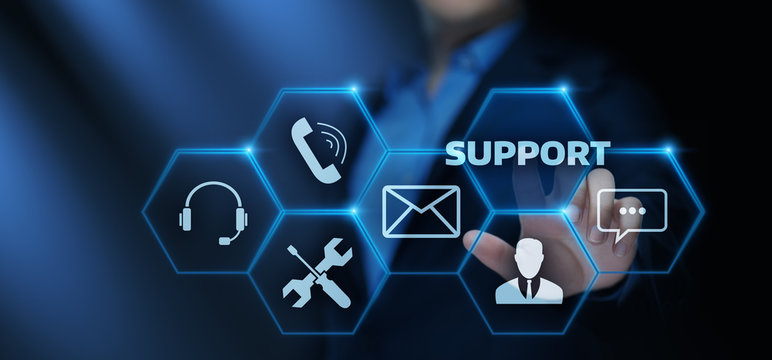 Technical Support Center Customer Service Internet Business Technology Concept