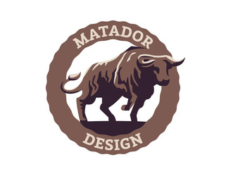 Bull with big horns.