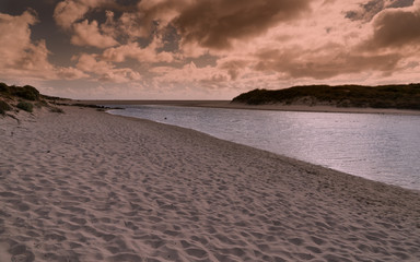 Coastal landscape of Margaret River on sunset, Western Australia