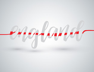 Country Name Written on White Background : Vector Illustration