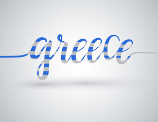 Country Name Written on White Background : Vector Illustration