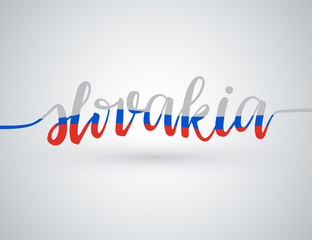 Country Name Written on White Background : Vector Illustration