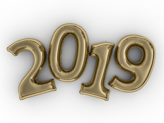 New year balloons. 3D