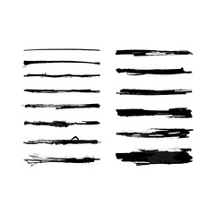 Vector Watercolor Strike Brushes Set