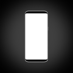 Modern Smartphone with white large blank screen