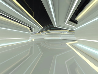 Obraz premium Abstract modern architecture background. 3D rendering