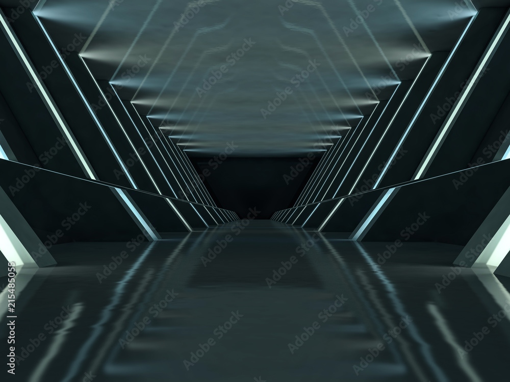 Poster abstract modern architecture background. 3d rendering