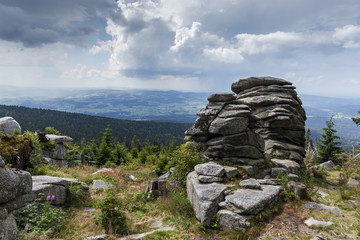Dreisessel mountain on the border of Germany with the Czech Republic, Bavarian Forest - Sumava National Park, Germany - Czech Republic