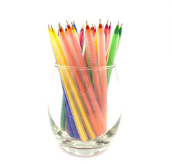 many group of pen stationary concept isolated on white blackground