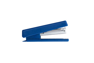 Blue stapler isolated