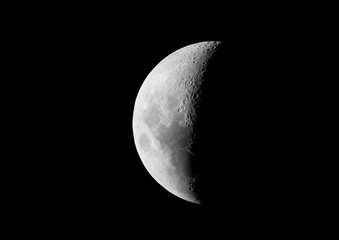 Crescent Moon with the craters