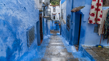 Beautiful blue medina of Chefchaouen city in Morocco, North Africa
