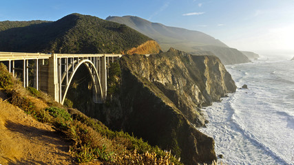 USA, California, Highway 1, Big Sur Coast, Bixby Creek Bridge