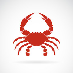 Vector of a crab on white background,. Animals. Crab Icon. Sea creature. Easy editable layered vector illustration.
