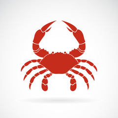 Vector of a crab on white background,. Animals. Crab Icon. Sea creature. Easy editable layered vector illustration.