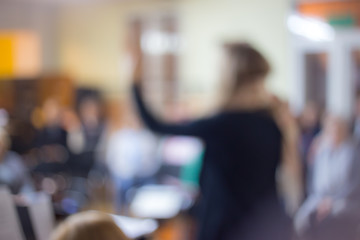 Blurred shots of the person conducting the choir
