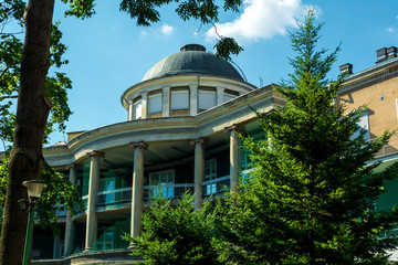 magnificent ancient architecture in the style of the Renaissance. Colorful and so different buildings of the ancient city of Poznan.
