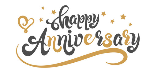 Anniversary card. Happy anniversary card design.