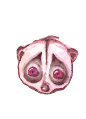 cute sloth watercolor
